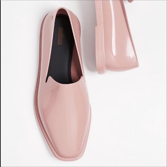 NIB Melissa Prana Square Toe PVC Jelly Loafers 8 Pink - Picture 2 of 10